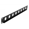 EXSYS 19-Zoll 1U Rack-Panel mit 8 D-Typ (XLR) Aussparungen, Schwarz EX-49297