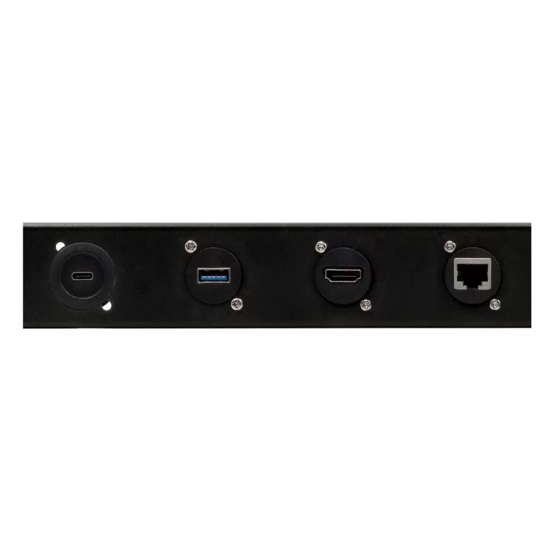 EXSYS 19-Zoll 1U Rack-Panel mit 8 D-Typ (XLR) Aussparungen, Schwarz EX-49297