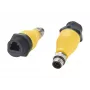 EXSYS EX-49524 Industrieller M12 D-Code 4-Pin Stecker auf RJ45 Buchse Adapter, IP67, Fast Ethernet