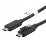 EXSYS USB 3.2 Gen 2x1 USB-C Kabel 1m Schwarz mit Einzelschraubensicherung (EX-K1595V-1.0)