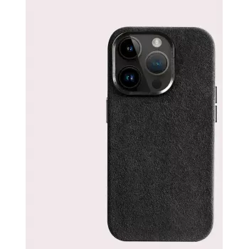 Cyoo Alcantara Hülle für iPhone 15 Pro Max Schwarz (CY123275)