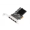 EXSYS EX-6083 PCIe x4 Gigabit Ethernet 4-Port Low-Profile Netzwerkkarte