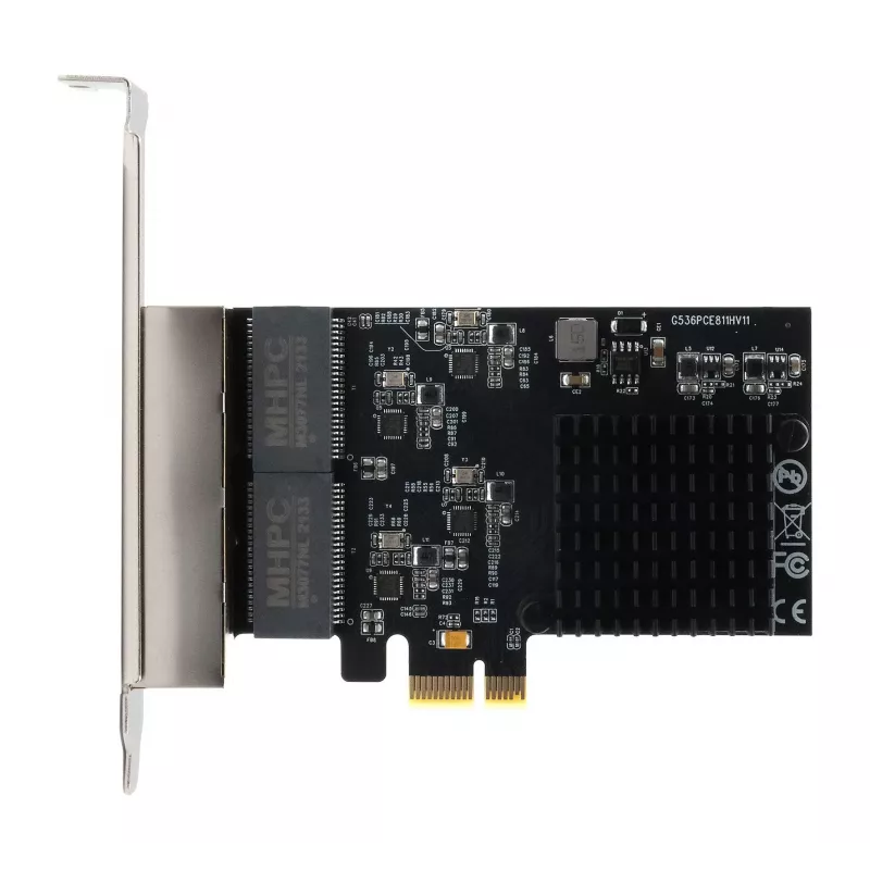 EXSYS EX-6083 PCIe x4 Gigabit Ethernet 4-Port Low-Profile Netzwerkkarte