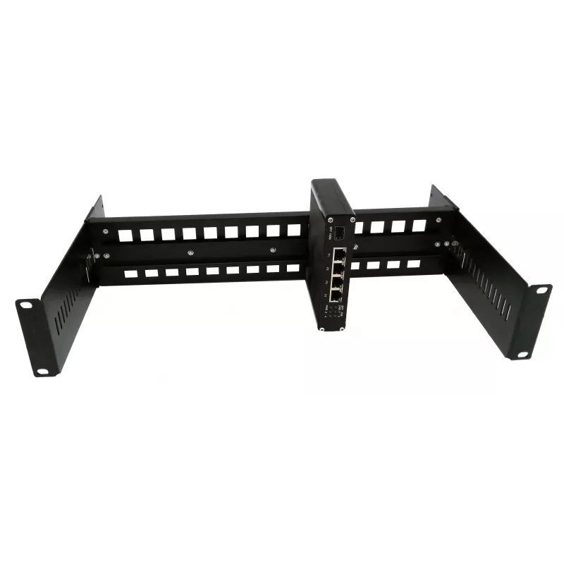 EXSYS DIN-Rail Rackmount Kit, 2U, 19-Zoll, 35mm DIN-Rail, Schwarz EX-6090