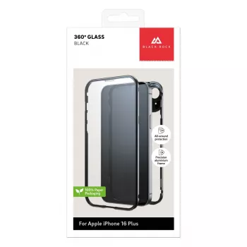 Black Rock Cover 360° Glas für Apple iPhone 16 Plus, Schwarz 00228104