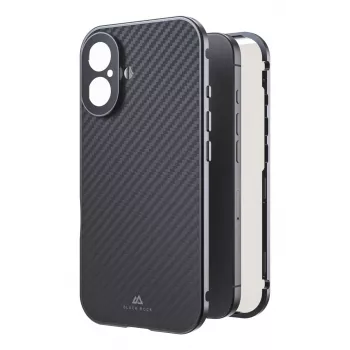 Black Rock Cover 360° Glas für Apple iPhone 16, Echtcarbon (00228085)