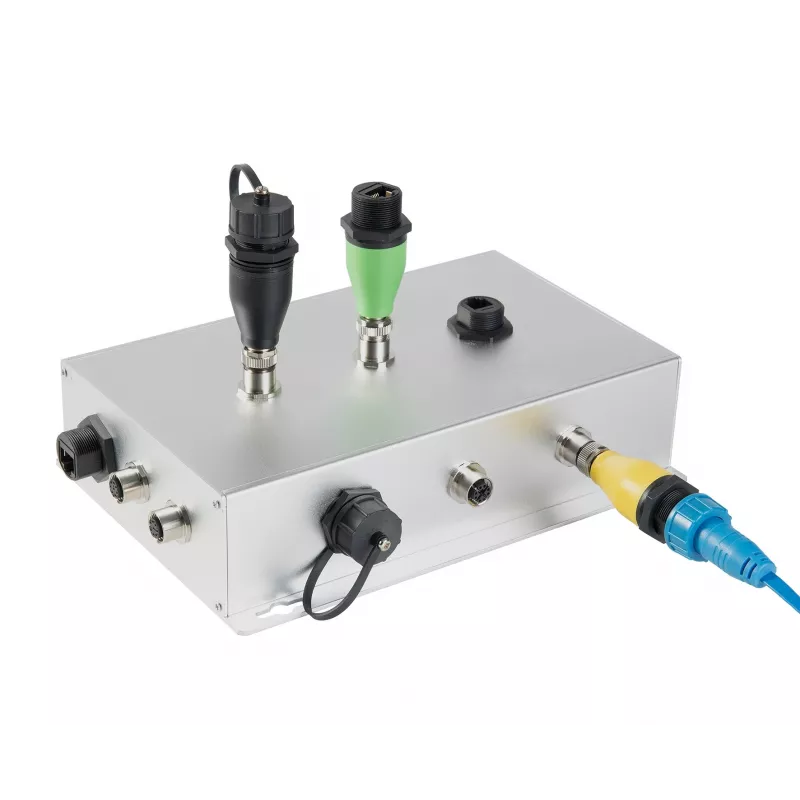 EXSYS EX-49544 M12 X-Code 8-Pin Stecker auf RJ45 Buchse IP67 Industrie-Ethernet-Adapter, 10 Gbps