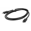 EXSYS EX-K1595V-2.0 USB-C auf USB-C Kabel, 2m, Schwarz, Schraubverschluss