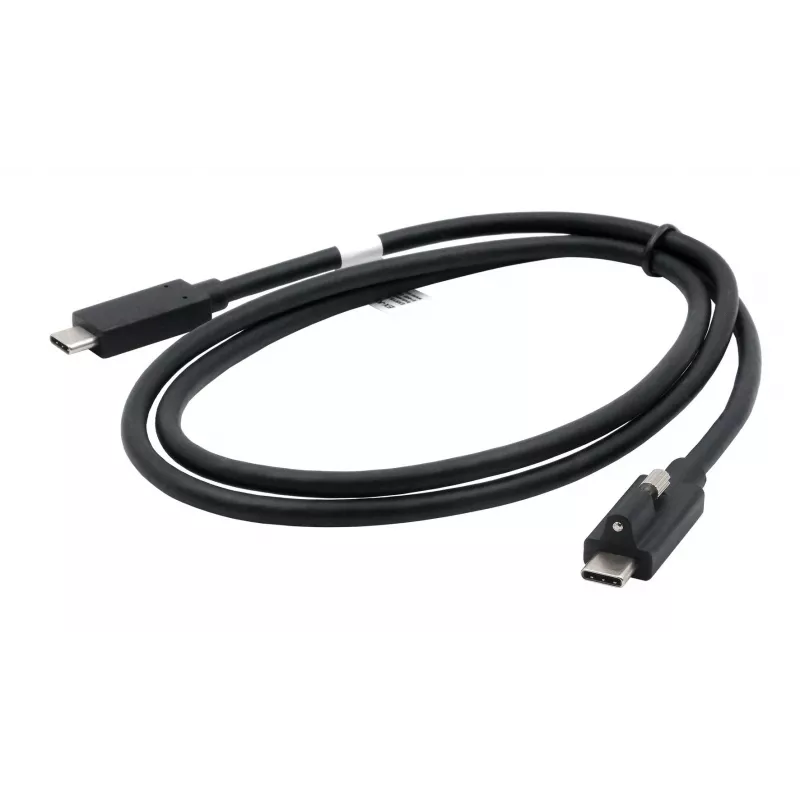 EXSYS EX-K1595V-2.0 USB-C auf USB-C Kabel, 2m, Schwarz, Schraubverschluss