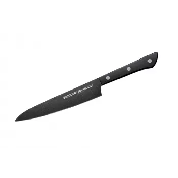 SAMURA Shadow Universalmesser 150mm AUS-8 Edelstahl Schwarz