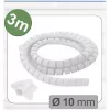 Quadrios 25CA743 Expandierbarer Geflechtschlauch, PET, Weiß, 3 m, 10 mm max. Bündel