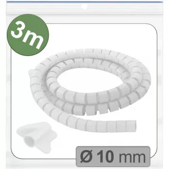 Quadrios 25CA743 Expandierbarer Geflechtschlauch, PET, Weiß, 3 m, 10 mm max. Bündel