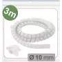 Quadrios 25CA743 Expandierbarer Geflechtschlauch, PET, Weiß, 3 m, 10 mm max. Bündel