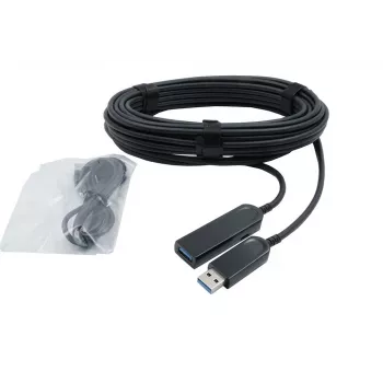 EXSYS USB 3.2 Gen 1 Aktives Optisches Kabel (AOC) 10m, USB-A auf USB-A, Schwarz EX-K1691