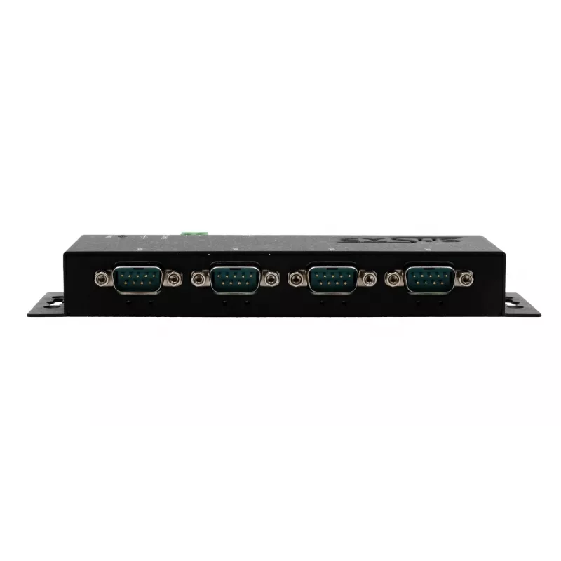 EXSYS EX-6164 4-Port RS-232 Serial Device Server, Ethernet zu Serial, Metall, 10/100 Mbps, Virtual COM