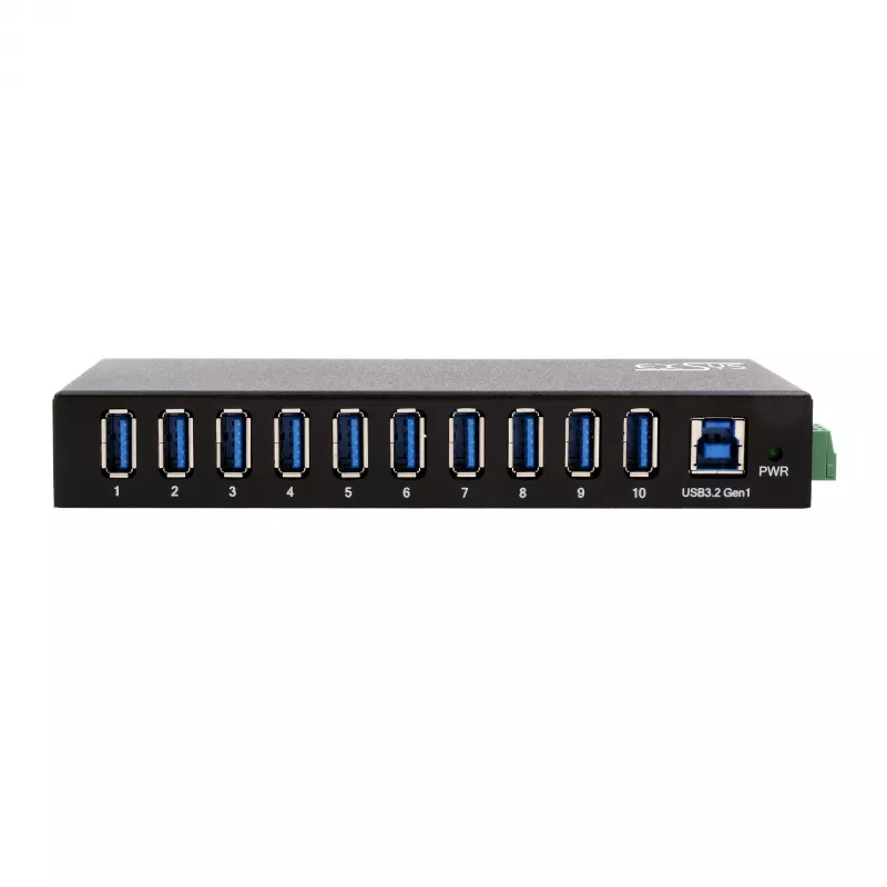 EXSYS EX-11290HMS USB 3.2 Gen 1 10-Port Hub mit 12V/5A Netzteil