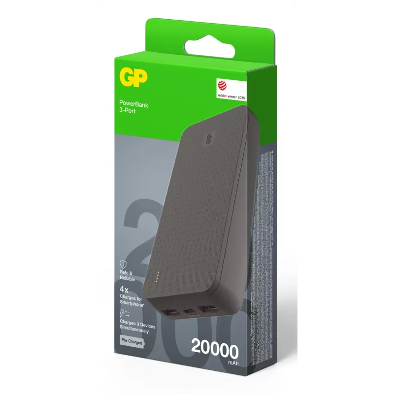 GP PowerBank B+ 20000 mAh Schwarz GPPBB20BBKBSR554