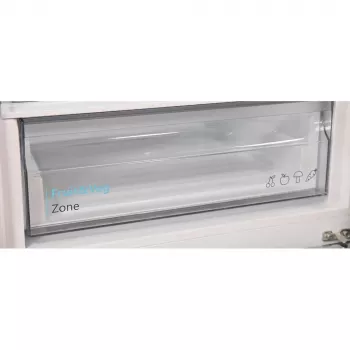 SHARP SJ-FTB03ITXLE-EU Freistehender Kühl-Gefrierschrank, 242 L Gesamtvolumen, 161 cm Höhe, Edelstahl-Look