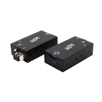 EXSYS EX-1448MM 2-Port USB 3.2 Gen1 Extender über Multimode-Glasfaserkabel bis zu 300 m