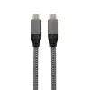 EXSYS EX-K1596-1.0 USB-C auf USB-C Kabel, USB 3.2 Gen 2x2, 20 Gbps, 100W PD, geflochten grau, 1,0m