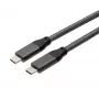 EXSYS USB 3.2 Gen 2x2 USB-C Kabel, 20 Gbit/s, 5A, 100W, grau geflochten, 3,0m EX-K1596-3.0