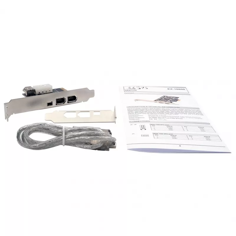 EXSYS EX-16600 PCI Express FireWire 1394a Karte mit 3+1 Anschlüssen (VIA)
