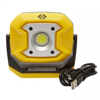 C.K Tools wiederaufladbare Arbeitsleuchte, COB LED, 700 lm, 10 W, IP65/IK05 (T9735USB)