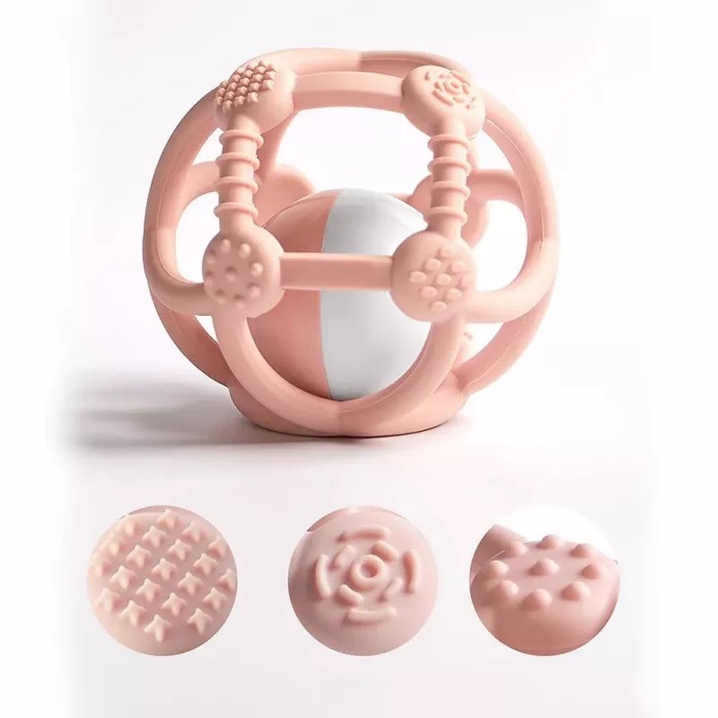 Kidsme Silikon-Beißball, Rosa