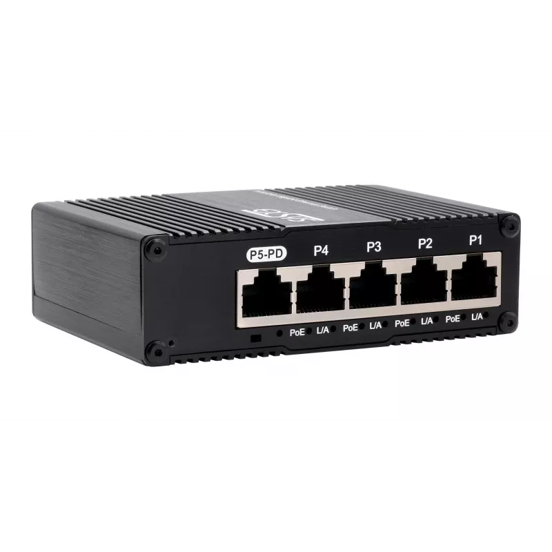 EXSYS Mini 5-Port Ethernet PoE Pass-Through Switch - 5x10/100/1000Tx (EX-62020POE-P)