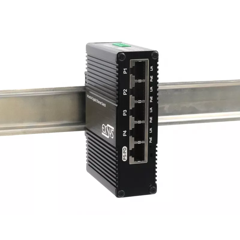 EXSYS Mini 5-Port Ethernet PoE Pass-Through Switch - 5x10/100/1000Tx (EX-62020POE-P)