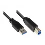 EXSYS USB 3.0 Kabel Typ-A Stecker auf Typ-B Stecker 1,0 m Schwarz EX-K1503