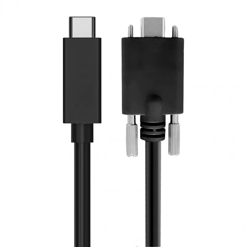 EXSYS USB 3.2 Gen 2x1 Kabel C-C mit Rändelschrauben, 1m, Schwarz (EX-K1591V-1.0)