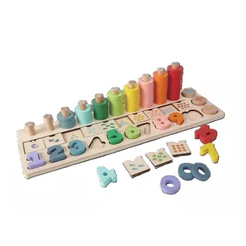 Gerardo's Toys GT61203 Holztier-Schnürspielzeug für Kinder ab 3 Jahren
