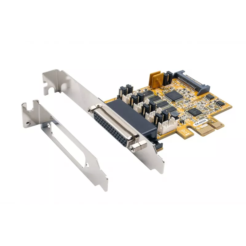 EXSYS EX-44354 4-Port PCIe RS-232 Serielle Karte mit Low-Profile-Bracket, FTDI-Chipsatz