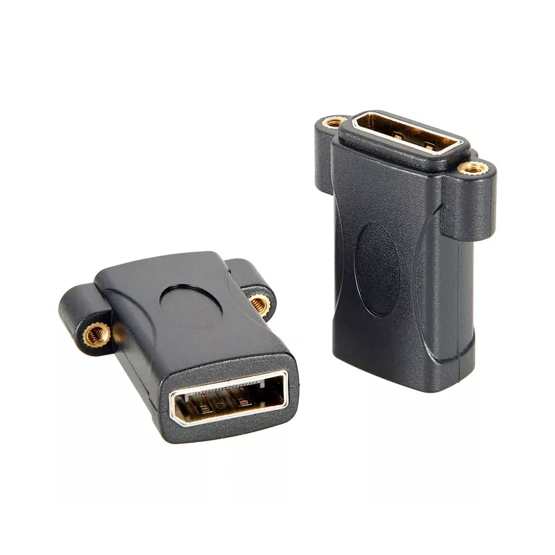 EXSYS EX-49304 Panel-Mount DisplayPort Buchse-zu-Buchse Adapter, verschraubbar, 8K 60Hz