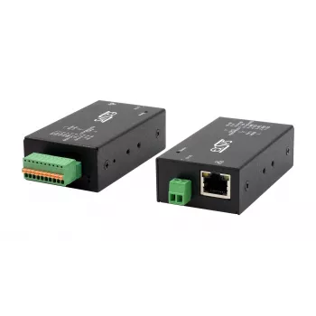 EXSYS EX-6131-2 Industrieller Ethernet-zu-Seriell Device Server, RS-232/422/485, DIN-Schienen- und Wandmontage
