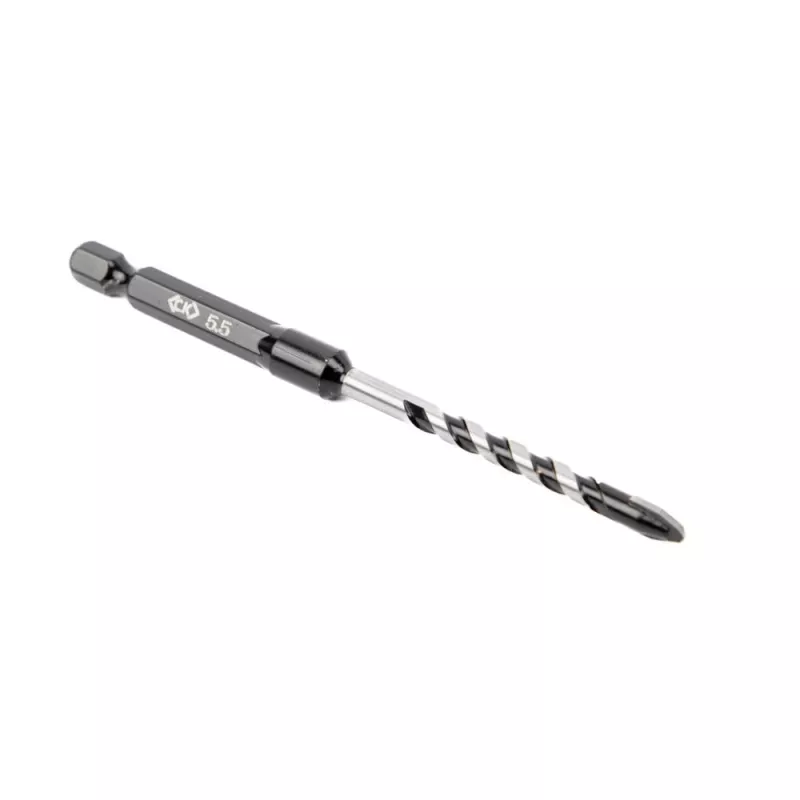 C.K Tools T3115 055 Fliesenbohrer mit Hartmetallspitze 5,5 mm, 1/4 Zoll Sechskantschaft