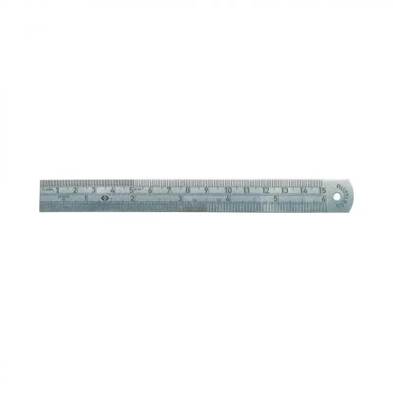 C.K Tools Edelstahl-Lineal, 150 mm / 6 Zoll, mm- und Zoll-Teilung (T3530 06)