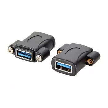 EXSYS EX-49301 USB 3.2 Gen 1 Einbauadapter, USB-A Buchse zu USB-A Buchse, 5Gbps, Schwarz