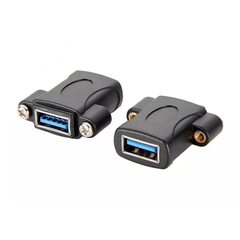 EXSYS EX-49301 USB 3.2 Gen 1 Einbauadapter, USB-A Buchse zu USB-A Buchse, 5Gbps, Schwarz