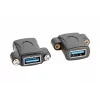 EXSYS EX-49301 USB 3.2 Gen 1 Einbauadapter, USB-A Buchse zu USB-A Buchse, 5Gbps, Schwarz
