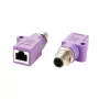EXSYS EX-49520 M12 D-Code 4-Pin Stecker auf RJ45 Buchse geschirmter industrieller Ethernet-Adapter