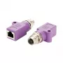 EXSYS M12 D-Code 4-Pin Buchse auf RJ45 Buchse Industrial Ethernet Adapter EX-49521