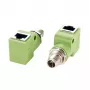 EXSYS M12 X-codiert 8-polig Stecker auf RJ45 Buchse 90° Industrie-Ethernet-Adapter, 10Gbps, IP67, geschirmt EX-49542