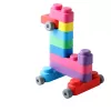 Gerardo's Toys GT3100 Weiche Bausteine Set mit Rädern, 14 Teile (10 Bausteine + 4 Radteile)