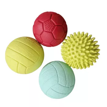 Gerardo's Toys GT7710 Baby-Massage- und Sensorikball-Set, 4 Stück, verschiedene Texturen und Farben, ab 6 Monaten