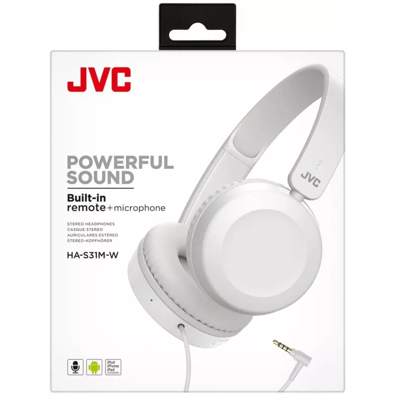 JVC kabelgebundene In-Ear-Ohrhörer mit Mikrofon, weiß