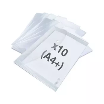 Rapesco ECO GRS A4 Dokumentenhüllen transparent klar, 10er-Pack (1816)