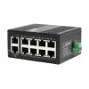 EXSYS Mini 10-Port Industrie Gigabit PoE+ Switch, Web-Managed (EX-62036MPOE)