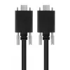 EXSYS USB 3.2 Gen 2x1 Typ-C Kabel mit arretierenden Rändelschrauben, 1,0m, Schwarz EX-K1592V-1.0